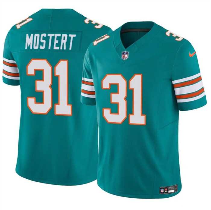 Men & Women & Youth Miami Dolphins #31 Raheem Mostert Aqua 2023 F.U.S.E Alternate Vapor Limited Stitched Jersey->miami dolphins->NFL Jersey